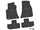 FLEXTREAD Factory Floorpan Fit Custom Vintage Scene Front and Rear Floor Mats with Red Hellcat Insert; Black (11-23 RWD Challenger)