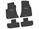 FLEXTREAD Factory Floorpan Fit Custom Vintage Scene Front and Rear Floor Mats with Silver 2015 R/T Insert; Black (11-23 RWD Challenger)
