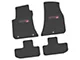 FLEXTREAD Factory Floorpan Fit Custom Vintage Scene Front and Rear Floor Mats with Pink Scat Pack Insert; Black (11-23 RWD Challenger)