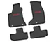 FLEXTREAD Factory Floorpan Fit Custom Vintage Scene Front and Rear Floor Mats with Red GT Insert; Black (17-23 AWD Challenger)
