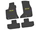 FLEXTREAD Factory Floorpan Fit Custom Vintage Scene Front and Rear Floor Mats with Yellow GT Insert; Black (17-23 AWD Challenger)