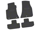 Factory Floorpan Fit Custom Vintage Scene Front and Rear Floor Mats with Challenger Script Insert; Black (11-23 RWD Challenger)