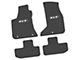 FLEXTREAD Factory Floorpan Fit Custom Vintage Scene Front and Rear Floor Mats with White GT Insert; Black (17-23 AWD Challenger)