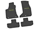 FLEXTREAD Factory Floorpan Fit Custom Vintage Scene Front and Rear Floor Mats with Yellow Challenger Insert; Black (17-23 AWD Challenger)