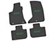 FLEXTREAD Factory Floorpan Fit Custom Vintage Scene Front and Rear Floor Mats with Green GT Insert; Black (11-23 AWD Charger)