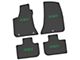 FLEXTREAD Factory Floorpan Fit Custom Vintage Scene Front and Rear Floor Mats with Green SXT Insert; Black (11-23 RWD Charger)