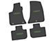 FLEXTREAD Factory Floorpan Fit Custom Vintage Scene Front and Rear Floor Mats with Lime Charger Insert; Black (11-23 RWD Charger)