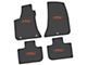 FLEXTREAD Factory Floorpan Fit Custom Vintage Scene Front and Rear Floor Mats with Orange 2015 R/T Insert; Black (11-23 RWD Charger)