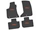 FLEXTREAD Factory Floorpan Fit Custom Vintage Scene Front and Rear Floor Mats with Orange 2015 R/T Insert; Black (11-23 AWD Charger)