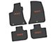 FLEXTREAD Factory Floorpan Fit Custom Vintage Scene Front and Rear Floor Mats with Orange SRT Insert; Black (11-23 RWD Charger)