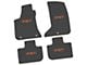 FLEXTREAD Factory Floorpan Fit Custom Vintage Scene Front and Rear Floor Mats with Orange SXT Insert; Black (11-23 AWD Charger)