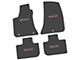 FLEXTREAD Factory Floorpan Fit Custom Vintage Scene Front and Rear Floor Mats with Pink Hellcat Insert; Black (11-23 RWD Charger)