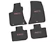 FLEXTREAD Factory Floorpan Fit Custom Vintage Scene Front and Rear Floor Mats with Pink SRT Hellcat Insert; Black (11-23 RWD Charger)