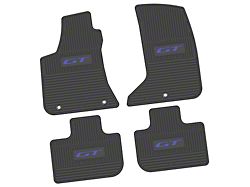 Factory Floorpan Fit Custom Vintage Scene Front and Rear Floor Mats with Purple GT Insert; Black (11-23 AWD Charger)