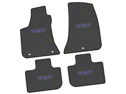 FLEXTREAD Factory Floorpan Fit Custom Vintage Scene Front and Rear Floor Mats with Purple SXT Insert; Black (11-23 RWD Charger)