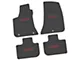 FLEXTREAD Factory Floorpan Fit Custom Vintage Scene Front and Rear Floor Mats with Red Charger Insert; Black (11-23 RWD Charger)