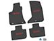 FLEXTREAD Factory Floorpan Fit Custom Vintage Scene Front and Rear Floor Mats with Red GT Insert; Black (11-23 AWD Charger)