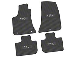 Factory Floorpan Fit Custom Vintage Scene Front and Rear Floor Mats with Silver 2015 R/T Insert; Black (11-23 RWD Charger)