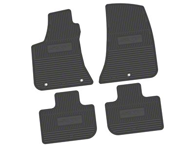 FLEXTREAD Factory Floorpan Fit Custom Vintage Scene Front and Rear Floor Mats with SXT Insert; Black (11-23 RWD Charger)
