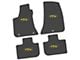 FLEXTREAD Factory Floorpan Fit Custom Vintage Scene Front and Rear Floor Mats with Yellow 2015 R/T Insert; Black (11-23 RWD Charger)