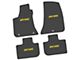 FLEXTREAD Factory Floorpan Fit Custom Vintage Scene Front and Rear Floor Mats with Yellow Daytona Insert; Black (11-23 RWD Charger)