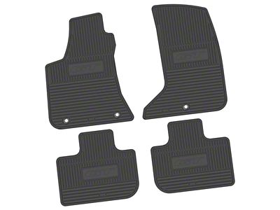 FLEXTREAD Factory Floorpan Fit Custom Vintage Scene Front and Rear Floor Mats with GT Insert; Black (11-23 AWD Charger)