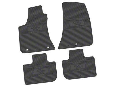 Factory Floorpan Fit Custom Vintage Scene Front and Rear Floor Mats with 2008 R/T Insert; Black (11-23 RWD Charger)