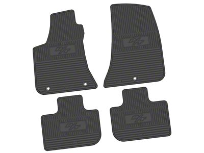 FLEXTREAD Factory Floorpan Fit Custom Vintage Scene Front and Rear Floor Mats with 2008 R/T Insert; Black (11-23 RWD Charger)