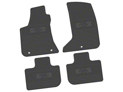 Factory Floorpan Fit Custom Vintage Scene Front and Rear Floor Mats with 2008 R/T Insert; Black (11-23 AWD Charger)