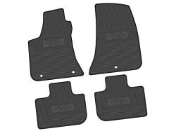 FLEXTREAD Factory Floorpan Fit Custom Vintage Scene Front and Rear Floor Mats with 2015 R/T Insert; Black (11-23 RWD Charger)