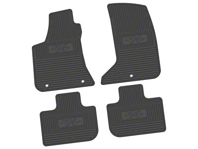 FLEXTREAD Factory Floorpan Fit Custom Vintage Scene Front and Rear Floor Mats with 2015 R/T Insert; Black (11-23 AWD Charger)