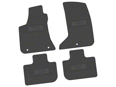 Factory Floorpan Fit Custom Vintage Scene Front and Rear Floor Mats with 2015 R/T Insert; Black (11-23 AWD Charger)