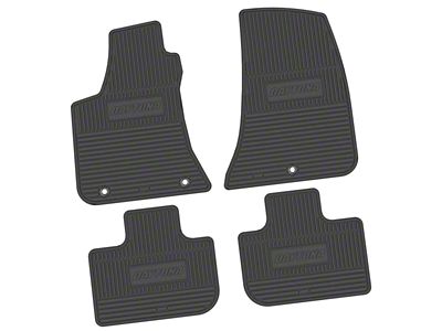 FLEXTREAD Factory Floorpan Fit Custom Vintage Scene Front and Rear Floor Mats with Daytona Insert; Black (11-23 RWD Charger)