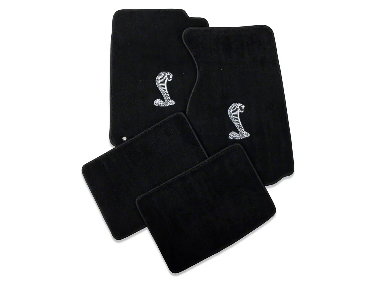 Lloyd Mustang Front and Rear Floor Mats with Cobra Logo Black 12131 99 04 Mustang Free Shipping