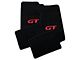 Lloyd Front and Rear Floor Mats with Red GT Logo; Black (99-04 Mustang)
