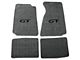 Lloyd Front and Rear Floor Mats with Black GT Logo; Gray (99-04 Mustang)