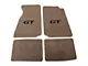 Lloyd Front and Rear Floor Mats with Black GT Logo; Parchment (99-04 Mustang)