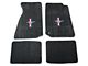 Lloyd Front and Rear Floor Mats with Tri-Bar Pony Logo; Gray (94-98 Mustang Coupe)