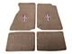 Lloyd Front and Rear Floor Mats with Tri-Bar Pony Logo; Parchment (99-04 Mustang)