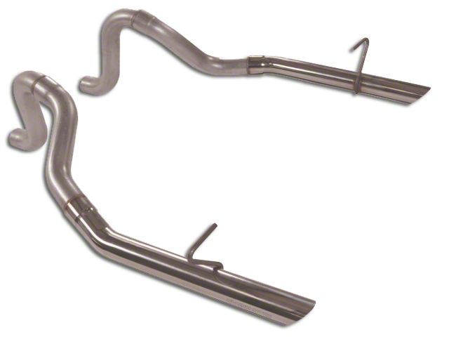 Flowmaster 2.50-Inch Pre-Bent Tailpipes with Stainless Steel Tips (1986 GT; 87-93 Mustang LX)