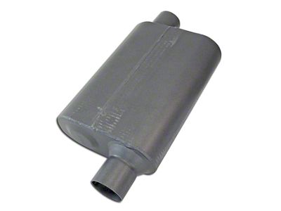 Flowmaster 40 Series Delta Flow Offset/Offset Oval Muffler; 2.50-Inch Inlet/2.50-Inch Outlet (Universal; Some Adaptation May Be Required)