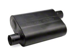 Flowmaster Super Flow 44 Series Offset/Offset Oval Muffler; 2.50-Inch Inlet/2.50-Inch Outlet (Universal; Some Adaptation May Be Required)