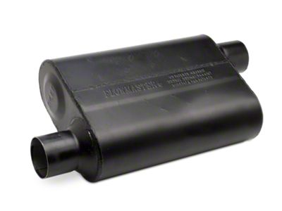 Flowmaster Super Flow 44 Series Offset/Offset Oval Muffler; 2.50-Inch Inlet/2.50-Inch Outlet (Universal; Some Adaptation May Be Required)