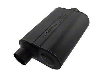Flowmaster Super 40 Series Offset/Center Oval Muffler; 2.50-Inch Inlet/2.50-Inch Outlet (Universal; Some Adaptation May Be Required)
