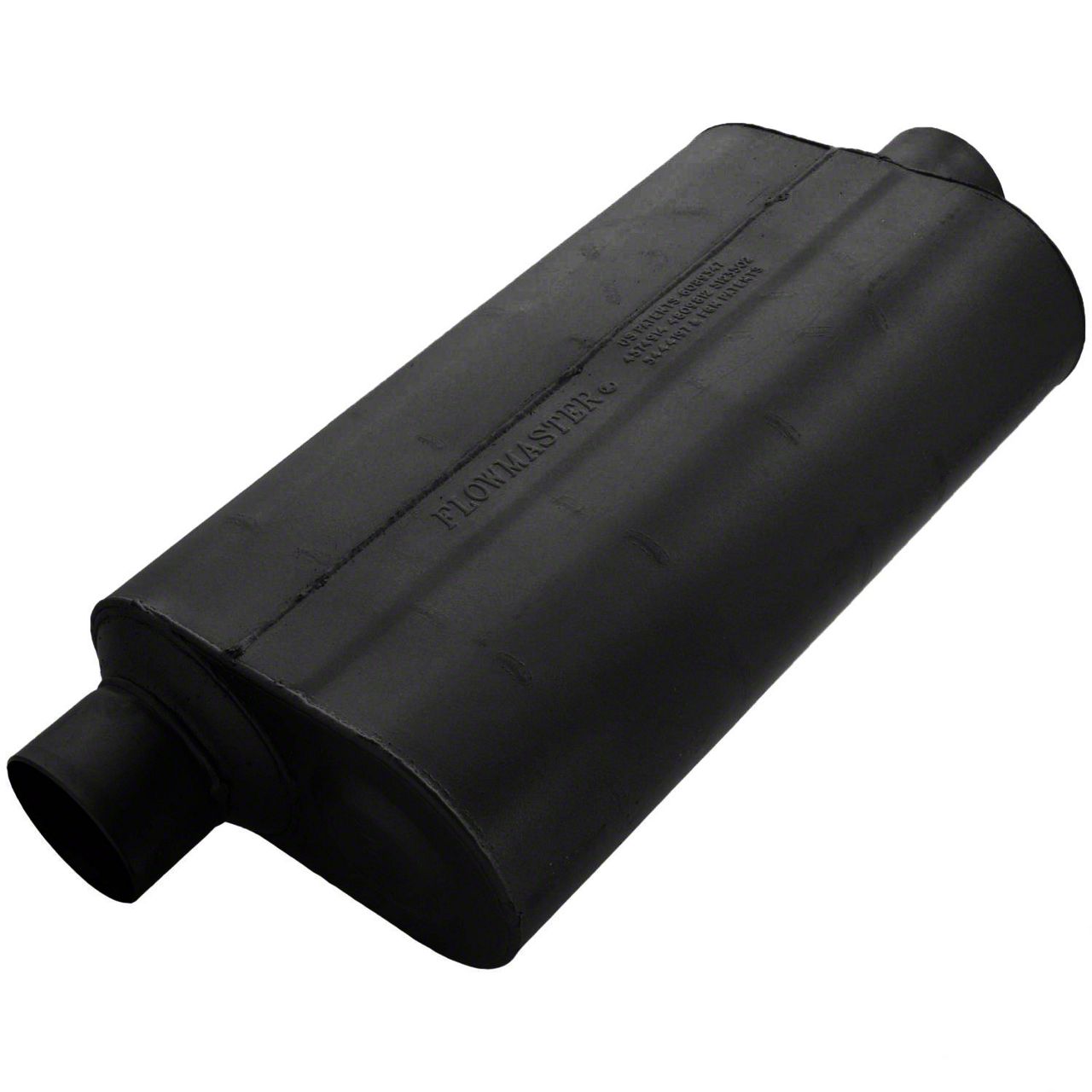 Flowmaster Flowmaster Super 50 Series Offset/Center Oval Muffler; 3-Inch Inlet/3-Inch Outlet