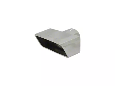 Flowmaster Angle Cut Rolled End Rectangle Exhaust Tip; Polished; Driver Side (Fits 3-Inch Tailpipe)