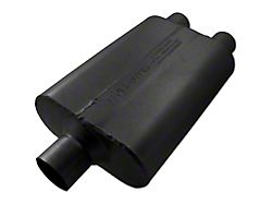 Flowmaster 40 Series Delta Flow Center/Dual Out Oval Muffler; 2.50-Inch Inlet/2.25-Inch Outlet (Universal; Some Adaptation May Be Required)