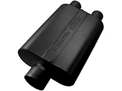 Flowmaster 40 Series Delta Flow Offset/Dual Out Oval Muffler; 3-Inch Inlet/2.25-Inch Outlet (Universal; Some Adaptation May Be Required)