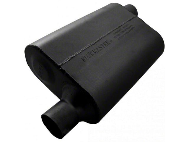 Flowmaster 40 Series Delta Flow Offset/Offset Oval Muffler; 2.25-Inch Inlet/2.25-Inch Outlet (Universal; Some Adaptation May Be Required)
