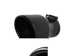 Flowmaster Rolled Angle Cut Exhaust Tip; 4.50-Inch; Black Ceramic Coating (Fits 3-Inch Tailpipe)